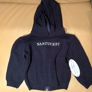 Zip-up the back Nantucket Navy Hoodie